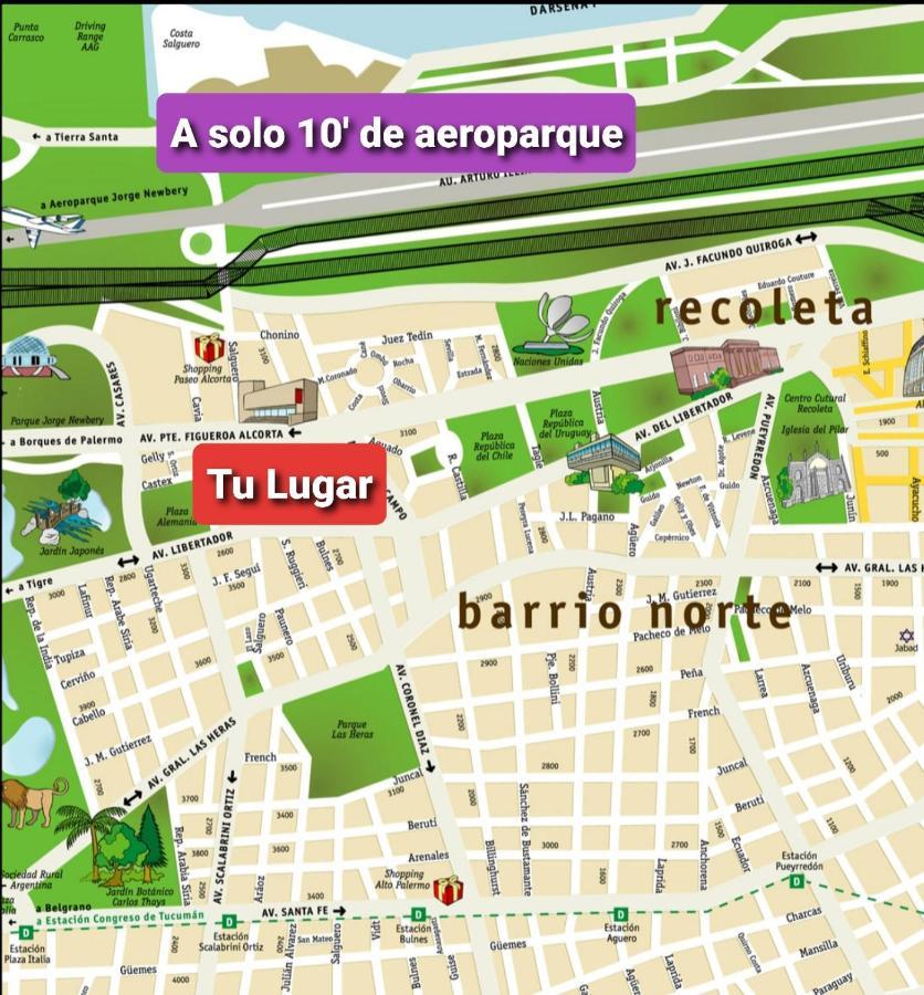 Palermo Chico Castex 2 Pax 10Min Aeroparque 100M Mater Dei Apartment Buenos Aires Luaran gambar